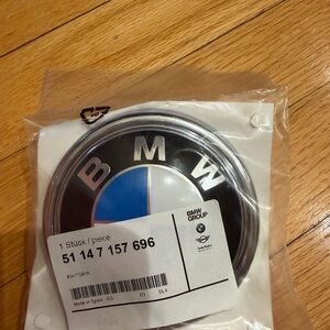 BMW Silver Emblem Backing